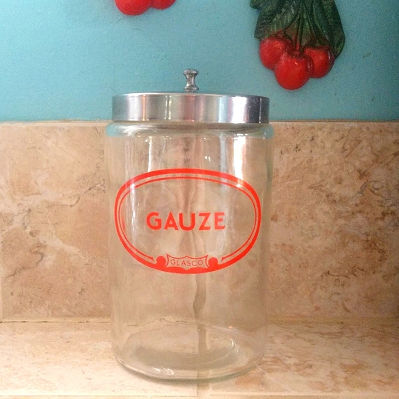 Vintage Other - Vintage Apothecary Jar Gauze Glasco Medical